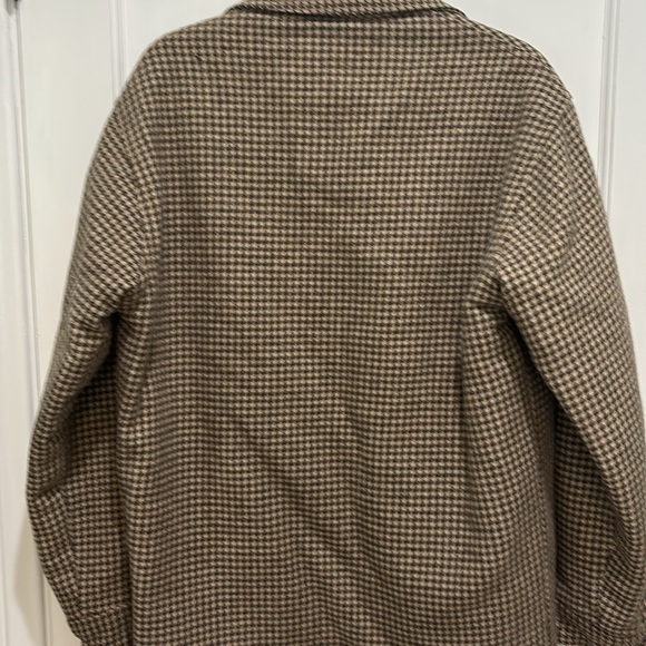 Vintage Pendleton Brown Houndstooth Quilted lining shacket medium - Picture 6 of 9